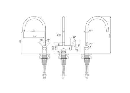 Смеситель для кухни Paulmark HELLER He213218-WH на мойку белый